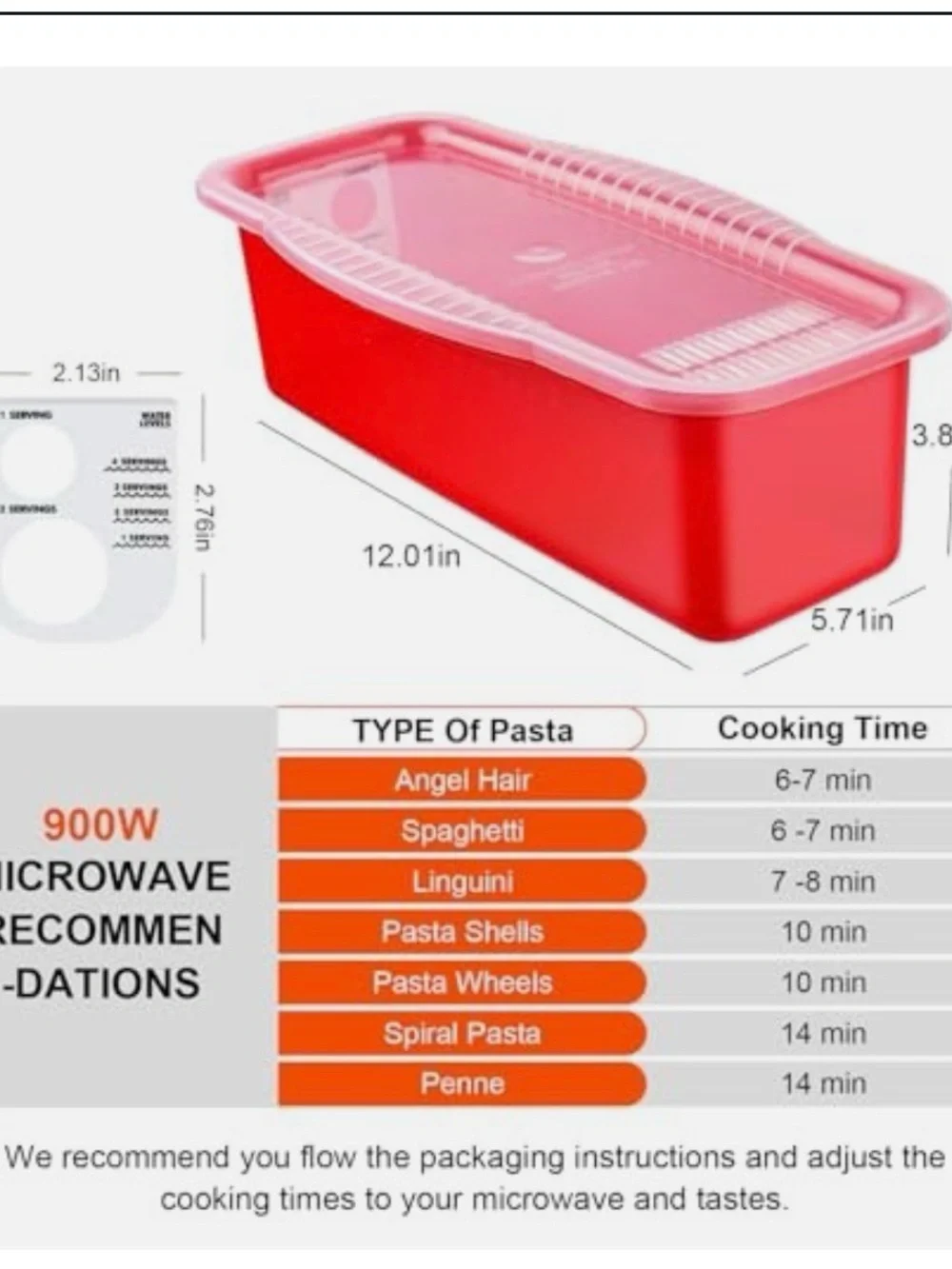 Decor microwave pasta